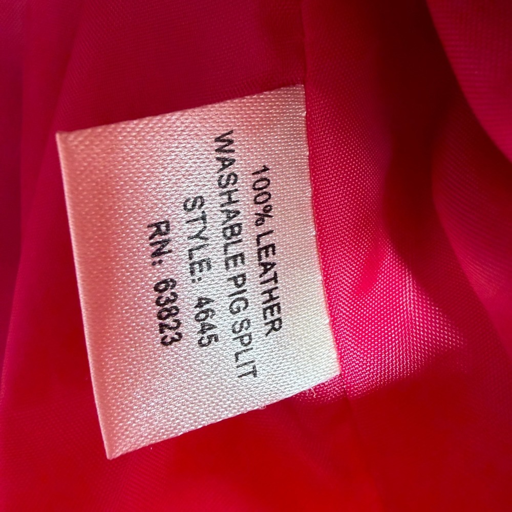 Christopher & Banks Magenta Pink Suede Leather Vest Button Front XL Vintage - Picture 15 of 15